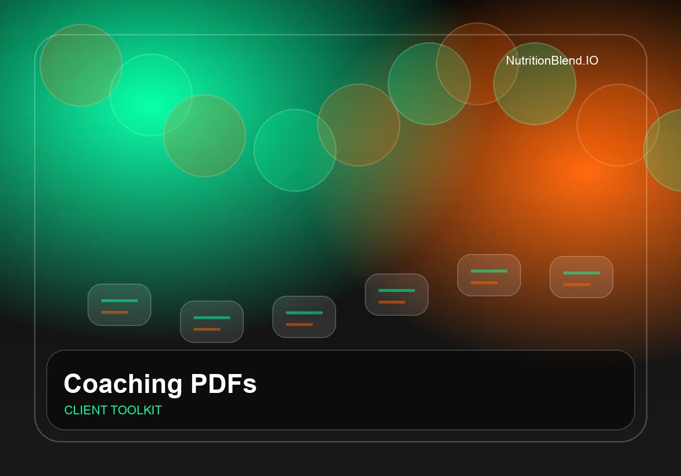 1:1 Nutrition Coaching PDF Pack digital nutrition product preview