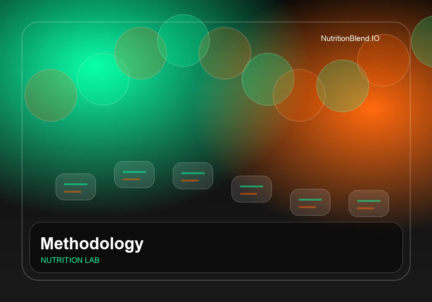 Nutrition methodology and macro calculator dashboard